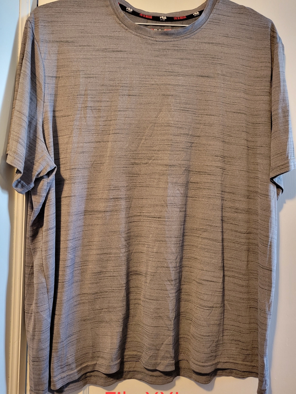 Fila Men's Heathered Gray Short-Sleeve Crew Neck Tee